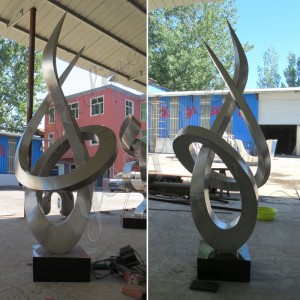  » Outdoor decor stainless steel large abstract metal sculpture
