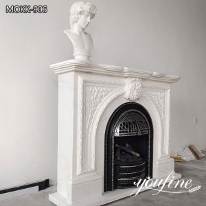  » Hand Carved Natural Marble Fireplace Homer Decor Factory Supply MOKK-906