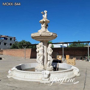  » Hand Carved Figure Natural Marble Water Fountain for Sale MOKK-742