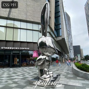  » Famous Modern Stainless Steel Rabbit Sculpture Jeff Koon Replica for Sale CSS-191