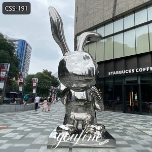 Famous Modern Stainless Steel Rabbit Sculpture Jeff Koon Replica for Sale CSS-191