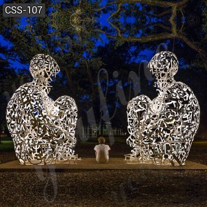  » Large Abstract Letters Man Stainless Steel Sculptures for Sale CSS-107