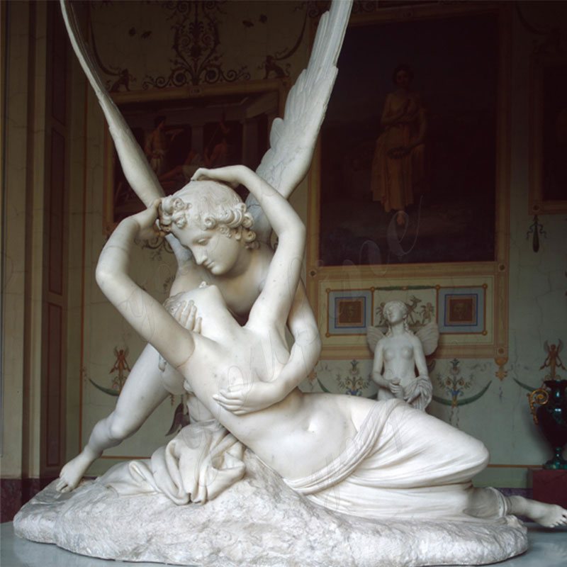 What is the unique meaning of Cupid and psyche statue for sale