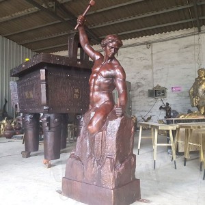  » Man Carving Himself Out of Stone Self Made Man Statue Replica for Sale BOKK-86