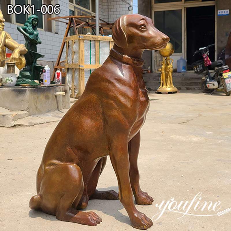 Fine Cast Bronze Dog Statue Pet Customization Manufacturer BOK1-006