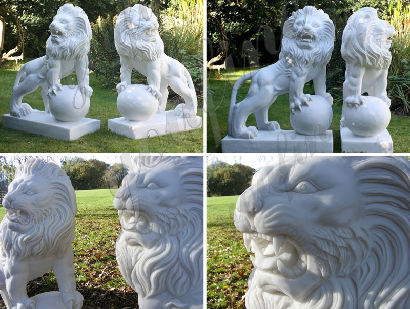 How to carve a ball in the mouth for a marble lion statue?