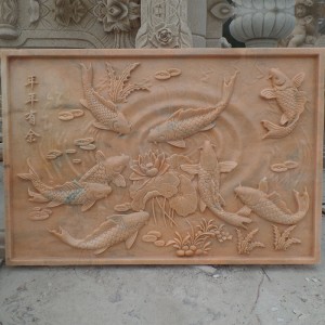  »  Natural Hand Carved Stone Wall Relief marble relief sculpture