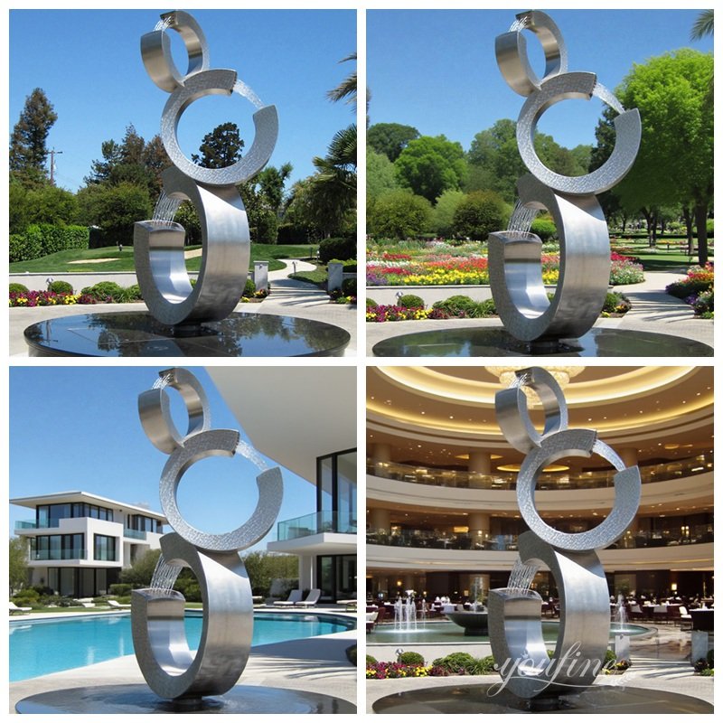 3 C Style Metal Garden Fountain Application Scenes