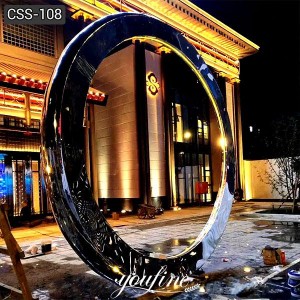  » High Polished Modern Stainless Steel Ring Sculpture Home Decor for Sale CSS-108