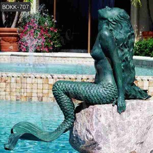 Life Size Bronze Famous Mermaid Statue for Outdoor Decoration BOKK-707