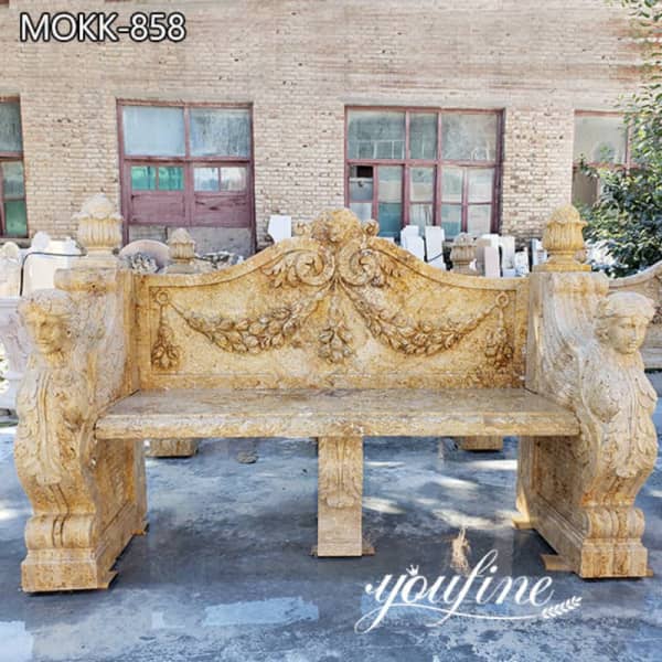  » Natural Marble Bench Garden Decor from Factory Supply MOKK-858 Featured Image
