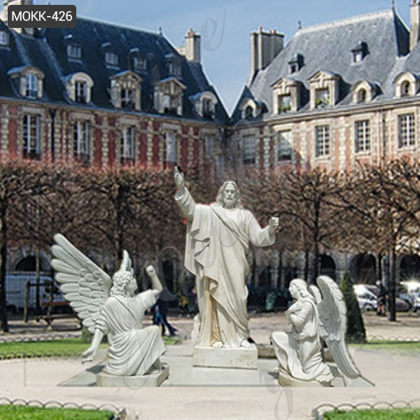  » Life Size Marble Stone Jesus with Angels Statue for Outdoor Decoration MOKK-426 Featured Image