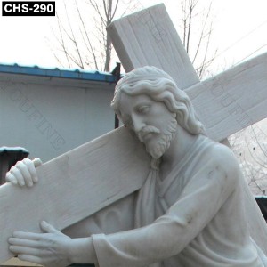  » Catholic Garden Marble Jesus Carrying Cross Statue CHS-290