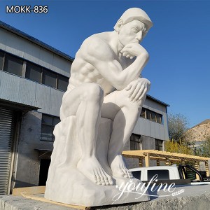  » Handmade White Marble The Thinker Statue for Sale MOKK-836