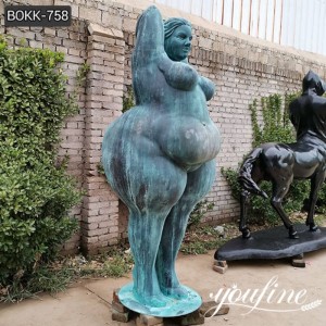  » Large Bronze Nude Fat Lady Statue for Outdoor Decor