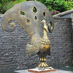 Bronze peacock garden statue bronze peacock statue