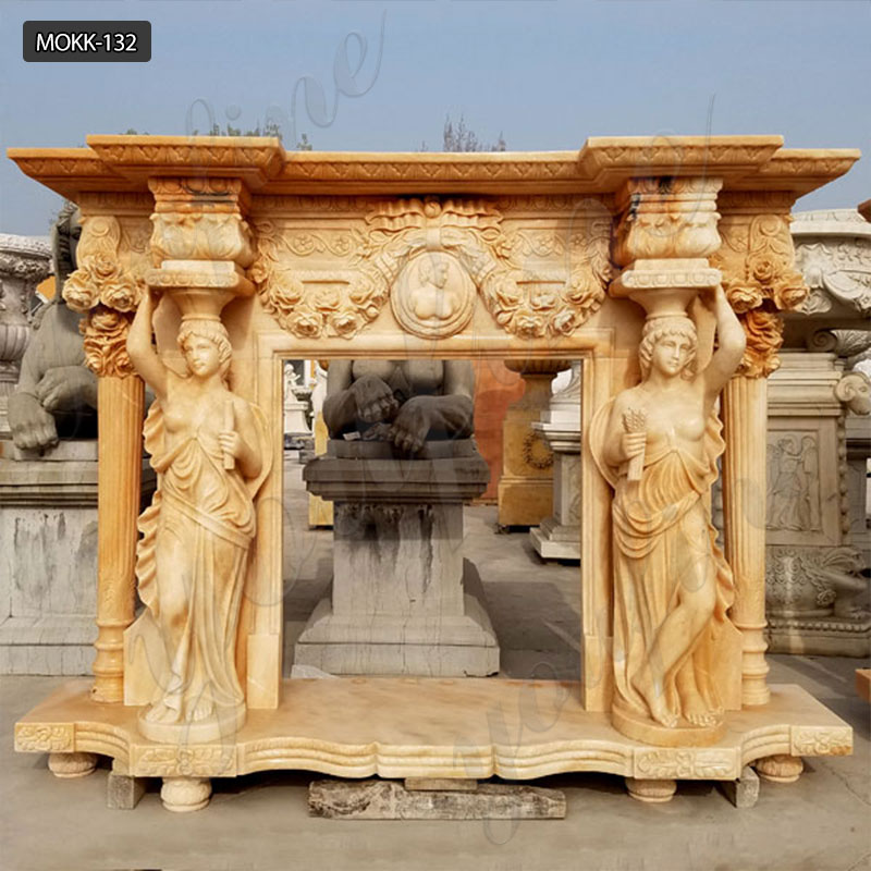  » mantels for stone fireplaces marble fireplace mantel surround MOKK-132 Featured Image