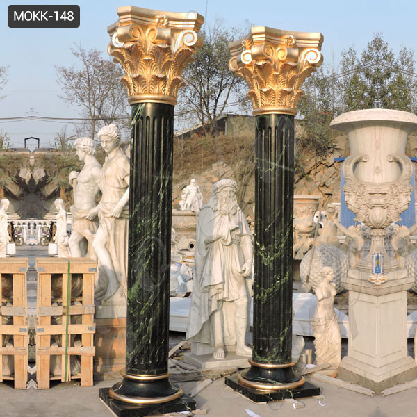 Large Outdoor Marble Round Porch Columns MOKK-148