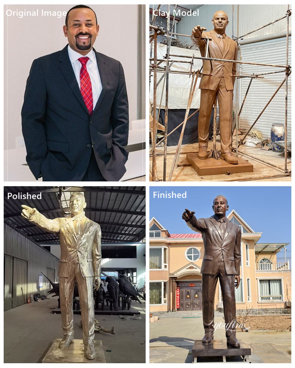 4 Meter Tall Bronze Sculpture of the Ethiopian Prime Minister Project Showcase