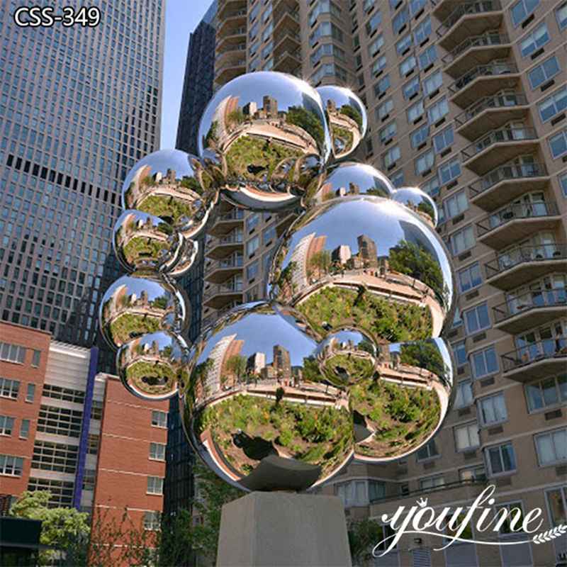 Large Stainless Steel Ball Sculpture Outdoor Metal Art Decor for Sale CSS-349