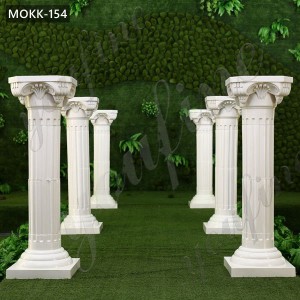 Decorative White Marble Roman Wedding Columns for Sale MOKK-154