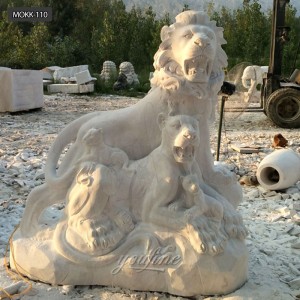 lion statues for front porch marble lion statue for sale MOKK-110