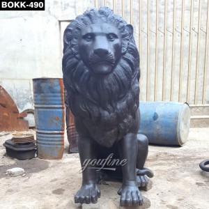  » Elegant Bronze Garden Lion Statue for Home Wholesale BOKK-490