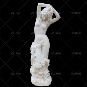  » Beautiful hand carved white marble lady statue for sale MOKK-68