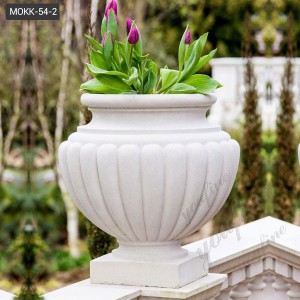  » Hot Sale Round Marble Planter Pots for Garden Decor Supplier MOKK-54-4