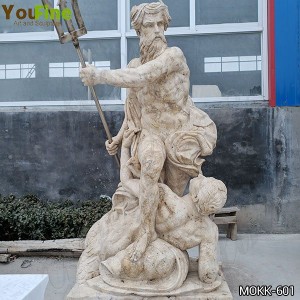 Antique Marble Neptune Calming the Waves Statue for Sale MOKK-601
