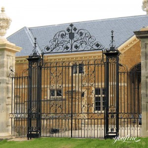 High Quality Wrought Iron Gate House Decor Factory Supply IOK-257