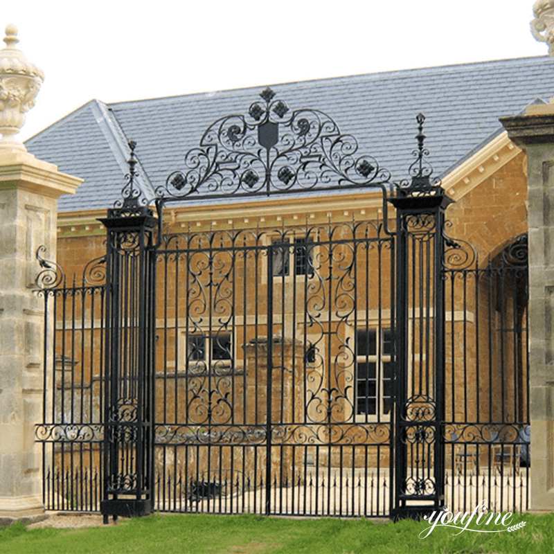 High Quality Wrought Iron Gate House Decor Factory Supply IOK-257