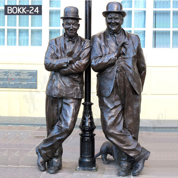  » Custom Statue Designed Custom Life Size Sculptures Famous Figure Statue of Laurel and Hardy BOKK-24 Featured Image