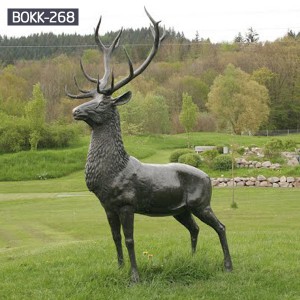  » Life Size Deer Sculptures Outdoor Deer Sculptures Bronze Deer Statue for Garden BOKK-268