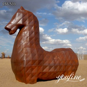  » Corten Steel Horse Sculpture Rusty Art Outdoor Decor for Sale CSS-533