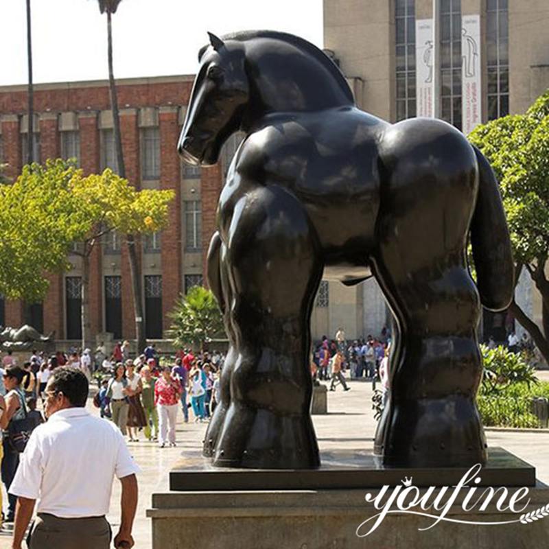 Unique Fat Bronze Horse Sculpture Outdoor Decor for Sale BOKK-499