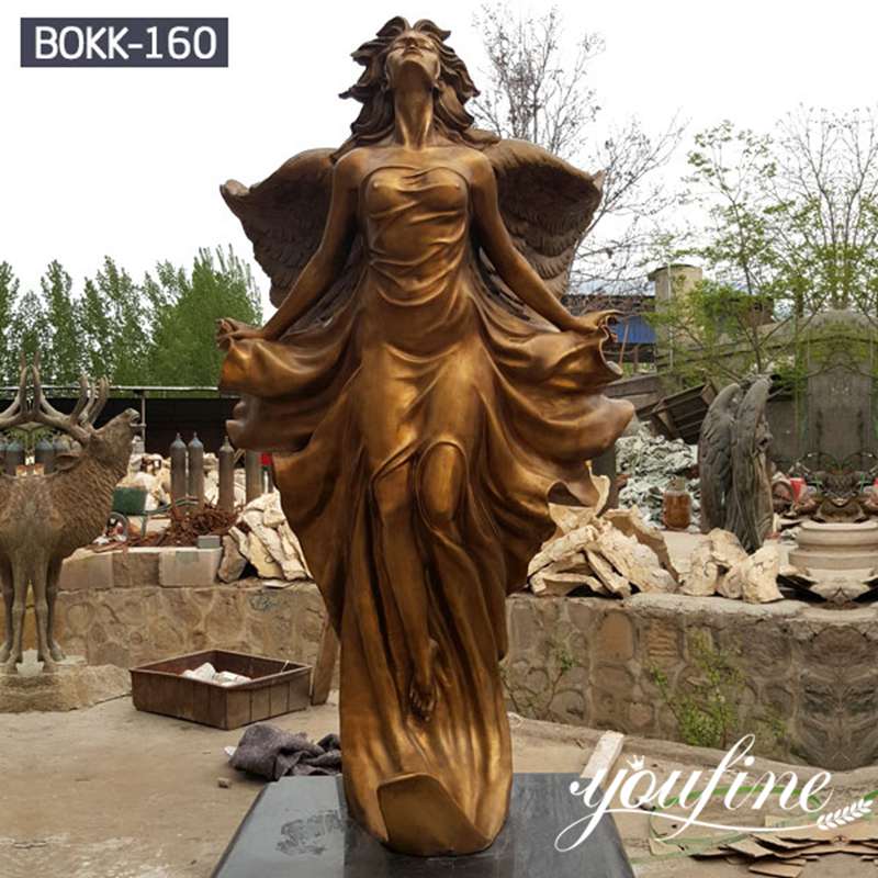Life Size Bronze Angel Statue Garden Decor Factory Supply BOKK-160