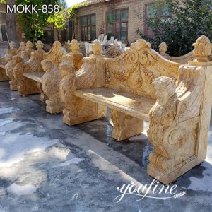  » Natural Marble Bench Garden Decor from Factory Supply MOKK-858