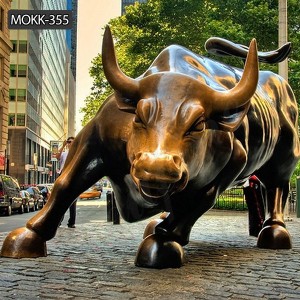  » Large Bronze wall street bull statue replica for sale BOKK-355