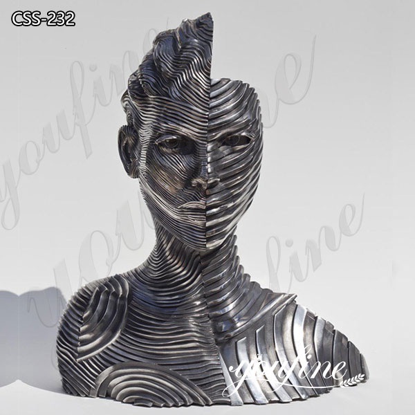 Custom Metal Abstract Stainless Steel Ribbon Figure Sculpture for Sale CSS-232