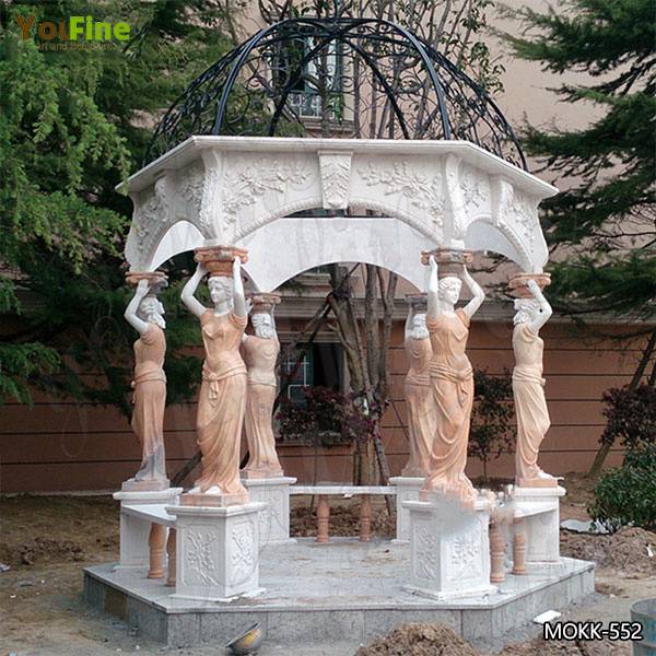  » Beautiful Outdoor Marble Stone Gazebo with Maiden Design Supplier MOKK-552 Featured Image