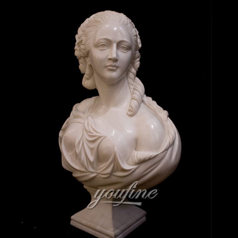White Natural Marble Bust Classical Design Home Decor for Sale MOKK-235