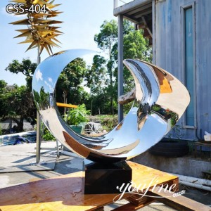 Polished Stainless Steel Abstract Sculpture Decor from Factory Supply CSS-404