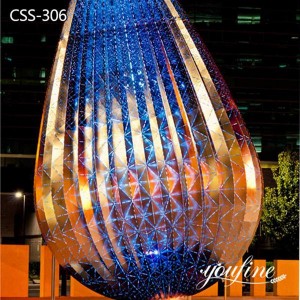  » Large Light Stainless Steel Water-drop Sculpture from Factory Supply CSS-306