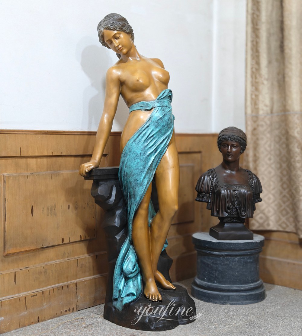6-foot bronze female sculpture in stock