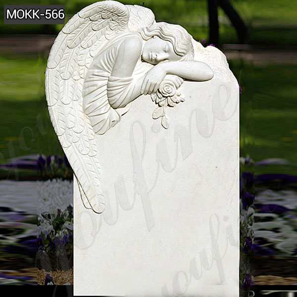  » Buy Hand Carved White Marble Angel Tombstone for Sale MOKK-566 Featured Image