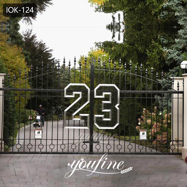 Factory Supply Cheap Fence Gate Wrought Iron Driveway for Sale IOK-124