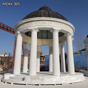  » Large White Marble Gazebo with Dome for Sale MOKK-805