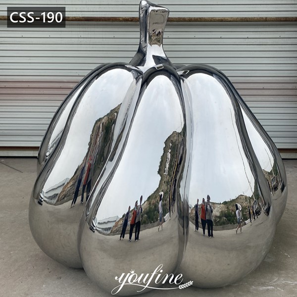  » Large Outdoor Mirror Polished Stainless Steel Pumpkin Sculpture Factory Supply CSS-190 Featured Image