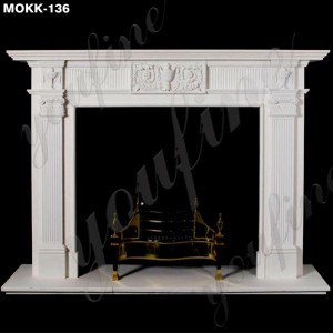 Factory Supply Modern Marble Fireplace Mantel Home Decor for Sale MOKK-136